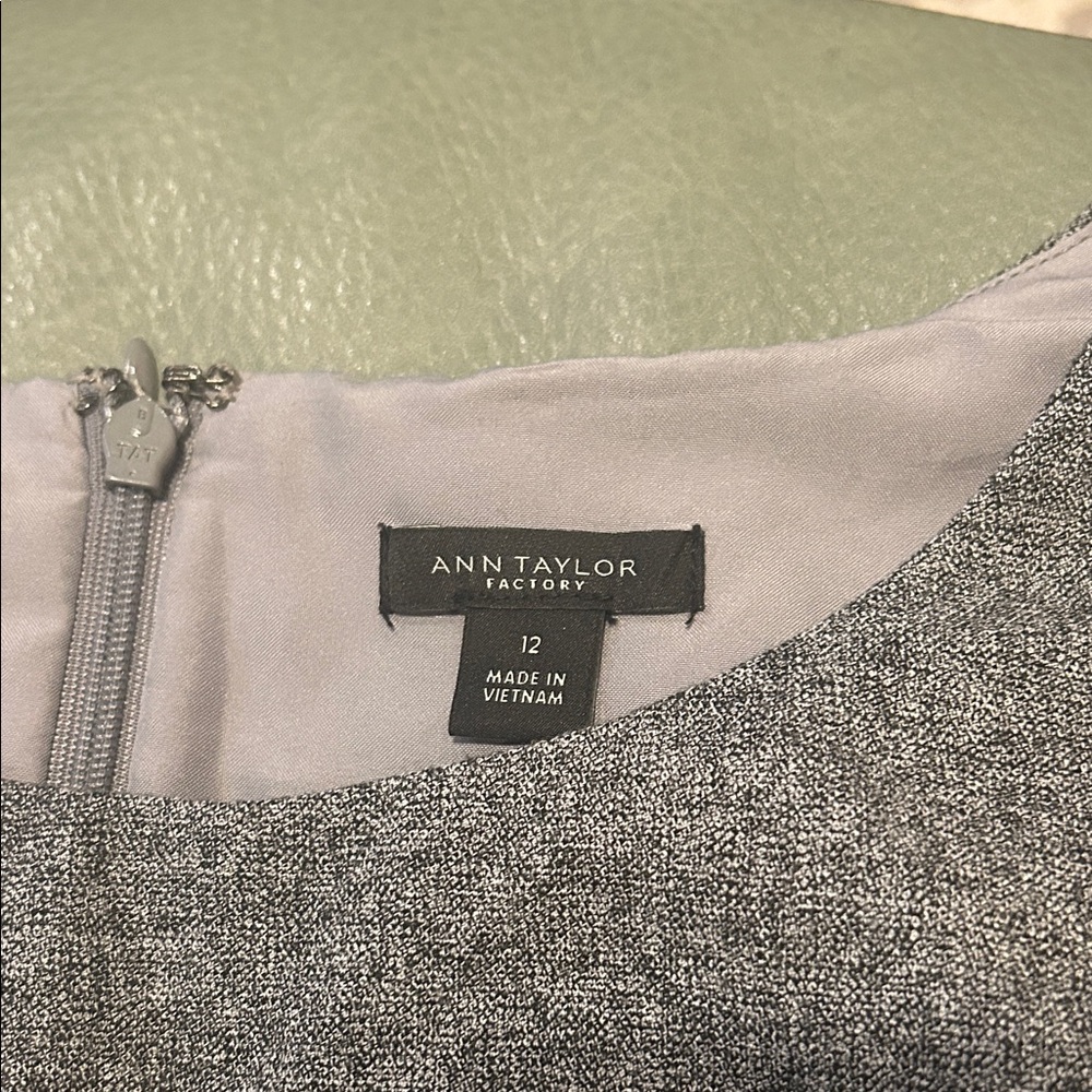 Ann Taylor Factory Gray Belted Mini Dress - Picture 2 of 4